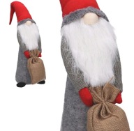 SKRZAT KRASNAL MIKOŁAJ GNOM Z WORKIEM NA PREZENT POD CHOINKĘ DUŻY 50cm