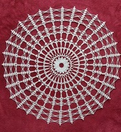 Serweta o średnicy 66 cm, kol. ecru