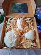 Zestaw sojowych świeczek na Dzień Babci, Box ze świeczkami Babcia prezent