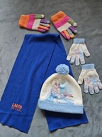 C&A zestaw czapka Elsa Frozen Kraina Lodu i szalik rękawiczki