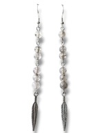 AW66 Kolczyki kamienie AGAT WĘŻOWY długie