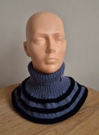 Dwukolorowy golfik, otulacz na szyję zamiast szalika - HANDMADE