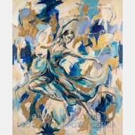 Kobieta baletnica tancerka taniec abstrakcja obraz na płótnie 58x70 art