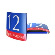 Tablica adresowa 3D wypukła 35x35cm, odblaskowa