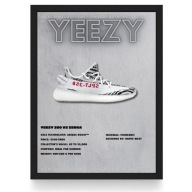 Plakat Yeezy 350 "Zebra" /Grey Street/ (Czarna/Biała Ramka)