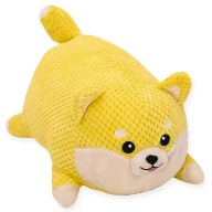 Zabawka dla Psa SHIBA INU Pluszowa 21cm z PISZCZAŁKĄ MOCNA Żółta Miękka
