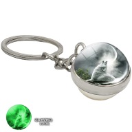 Brelok do kluczy/ka - Wilk - ozdobna zawieszka, plecak, portfel - Świecąca