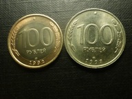 Zestaw 2 x 100 Rubli 1992r.LMD + 1993r.LMD.