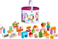 Drewniane Klocki Eichhorn – 50 Sztuk, Edukacyjne, Dla Dzieci od 12 Miesięcy