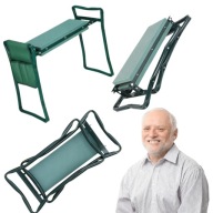 KLĘCZNIK OGRODDOWY SKŁADANY 3w1 DO OGRODU KRZESŁO STOŁEK PRZYBORNIK