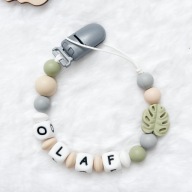 Personalizowana zawieszka do smoczka z imieniem silikonowa