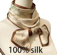 Szalik nowy jedwabny apaszka szaliczek 100% jedwab