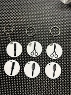 ZESTAW 3 BRELOCZKÓW DRUK 3D BRELOK ZAWIESZKA DO KLUCZY HAIR SALON FRYZJER