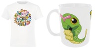 *Zestak* Koszulka Pokemon i Kubek z Postacją Caterpie Rozmiar - 158