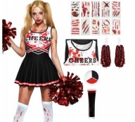 Strój Cheerlederki Zombie Damski / Kostium Strój Karnawałowy / M