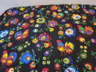 ŁOWICKA TKANINA MATERIAŁ LUDOWY FOLK,ETNO,BOHO