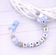 personalizowany prezent Zawieszka do smoczka silikonowa z imieniem