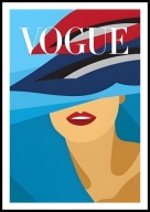 A2 PLAKAT OBRAZ PLAKAT VOGUE MAGAZYN OKŁADKA, MODA ELEGANCJA GLAMOUR