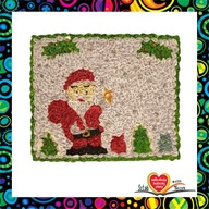 Sztuka Więzienna - Obraz wykonany metodą quilling - Św. Mikołaj