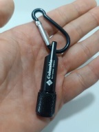 Mini latarka brelok z karabińczykiem czarny