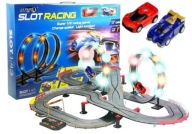 TOR WYŚCIGOWY SLOT CARS 1:43 2 AUTKA PĘTLE LAMPKI LICZNIK 113x162