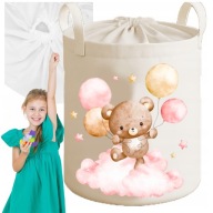 DUŻY KOSZ NA ZABAWKI ZAMYKANY POJEMNIK ORGANIZER MATERIAŁOWY XXL 43LBABYMAM