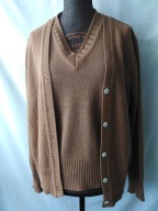 Komplet dzianinowy-kardigan i bluzka - L