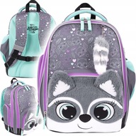 PLECAK BAMBINO PREMIUM RACOON TORNISTER LEKKI DO KLAS 1-3 PLUSZOWY SZOP