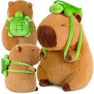 MASKOTKA KAPIBARA Z PLECAKIEM ŻÓŁWIKIEM PLUSZOWYM PLUSZAK 25CM