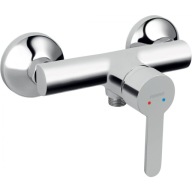 Bateria natryskowa ścienna Ferro Savio srebrny