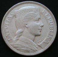 Łotwa 5 lati 1932 - srebro