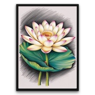 Plakat z ramą 50x70 cm Kwiat Lotosu w Rozkwicie | Pomysł na Prezent