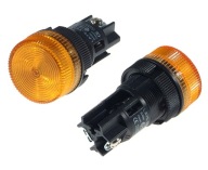 Lampka sygnalizacyjna LAY5-EV44 żółta neon 230V AC otwór 22 mm 6-4-6