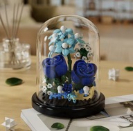 Klocki kwiatki plastikowe Róże w kloszu idealne na prezent 270el. DIY