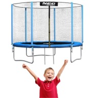 TRAMPOLINA OGRODOWA DLA DZIECI 183CM 6FT MOCNA BEZPIECZNA SIATKA DRABINKA