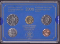 Szwecja - 2008 rok - zestaw rocznikowy - 4 monety + żeton - mennicze