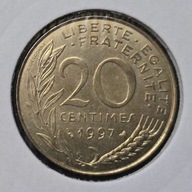 *FRANCJA [0112]*20 centymów CENTIMES 1997 Piąta Republika, Marianna Rośliny