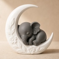 Śpiący Słoń Figurka 3D Dekoracja do Pokoju Dziecka Prezent Baby Shower