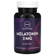 MRM Nutrition, Melatonina, 3 mg, 60 Wegańskich Kapsułek