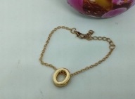 Bransoletka z literką O;kolor złoty