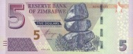 Zimbabwe - 5 Dollars - 2016 - P100 - St.1