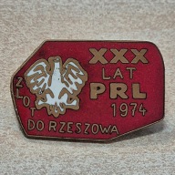 Odznaka PTTK 1974 ZLOT PTTK Rzeszów XXX LAT PRL