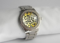 REDHERRING DUŻY ZEGAREK DAMSKI PANTERKA CYRKONIE SUPER SPRAWNY