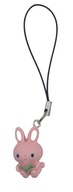 Brelok do telefonu różowy króliczek z książką ozdoba prezent dla dziecka
