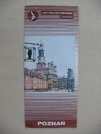 POZNAŃ POLSKIE LINIE LOTNICZE PLL LOT stary FOLDER REKLAMOWY 1972