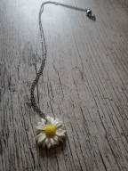 Naszyjnik stokrotka z modeliny handmade