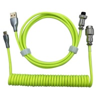 Mechaniczna klawiatura spiralny kabel USB 3.0 do typu C zielony (nowy)