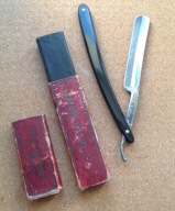 Kolekcjonerska brzytwa KROPP (Sheffield steel) + etui GOTTA Solingen