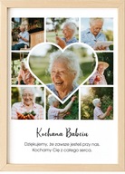 Kolaż zdjęć dla Babci personalizowany prezent na Święta Dzień Babci A4 A3