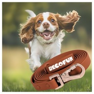 Smycz TRENINGOWA dla PSA brązowa 3m WODOODPORNA, MOCNA, zapięcie z BLOKADĄ